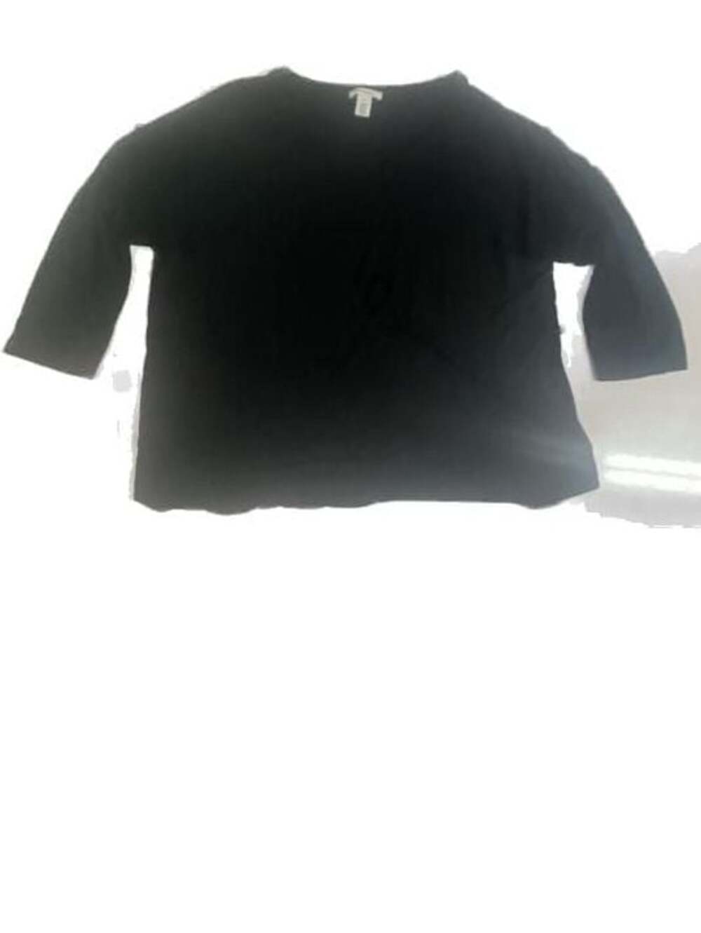 Daily Ritual Women's Black 3/4 Sleeve Top Size Large
